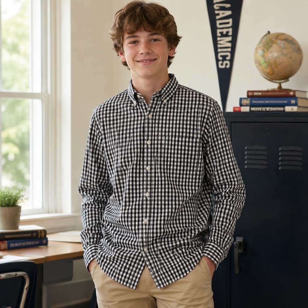 JCP XL Long Sleve Checked Shirt Preppy Collegiate Capsule Americana
